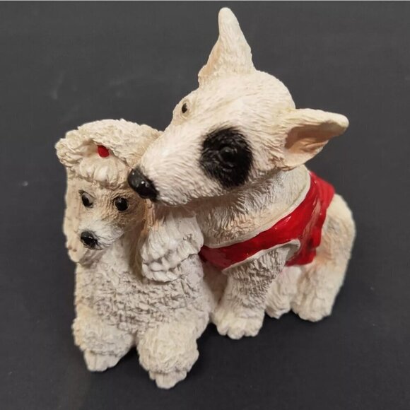 United Designs Dog Couple Figurine SC-267 Stone Critters Poodle Bull terrier - Picture 9 of 10